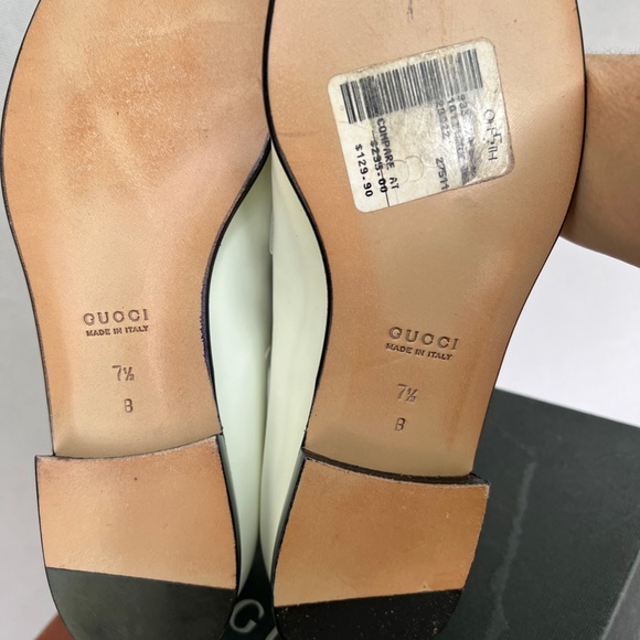 Gucci white leather loafers with silver accent - Picture 2 of 6